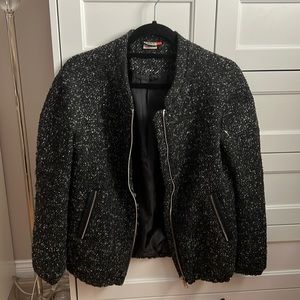 WOOL KNITTED VARSITY JACKET